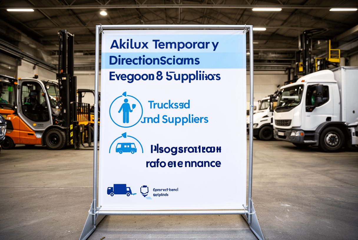 Panneau directionnel logistique chantier événement